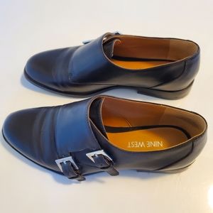 Nine West Brown Leather Monk Strap Shoe